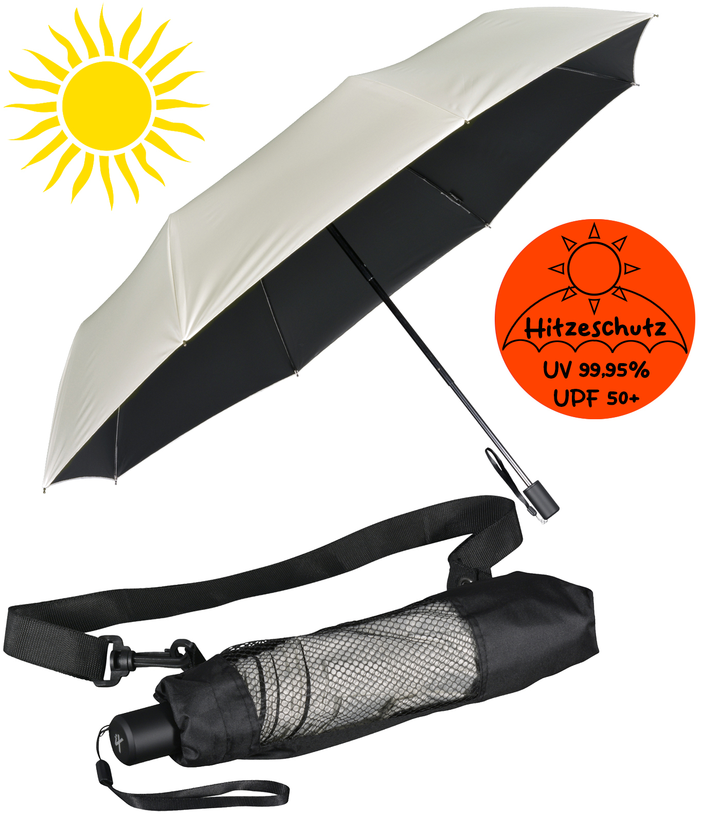 iX-brella Trekking XL Sonnen-Regenschirm mit UV- und...