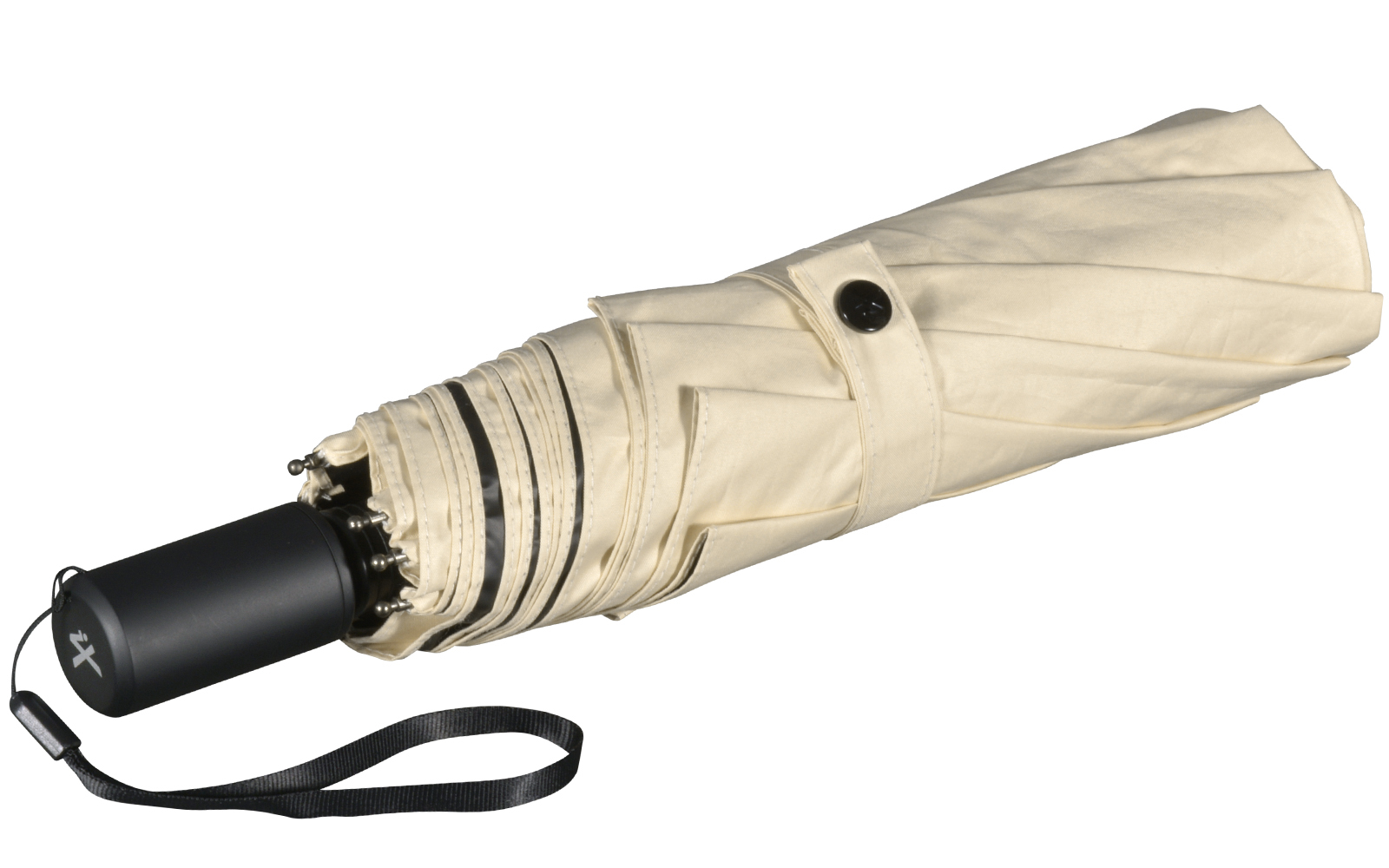 iX-brella Trekking XL Sonnen-Regenschirm mit UV- und Hitzeschutz - black coating - beige