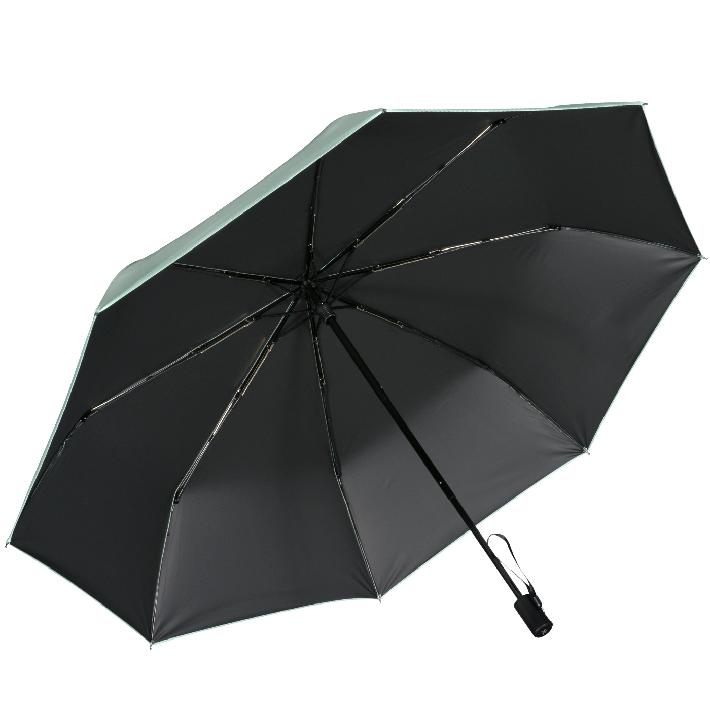 iX-brella Trekking XL Sonnen-Regenschirm mit UV- und Hitzeschutz - black coating - mint