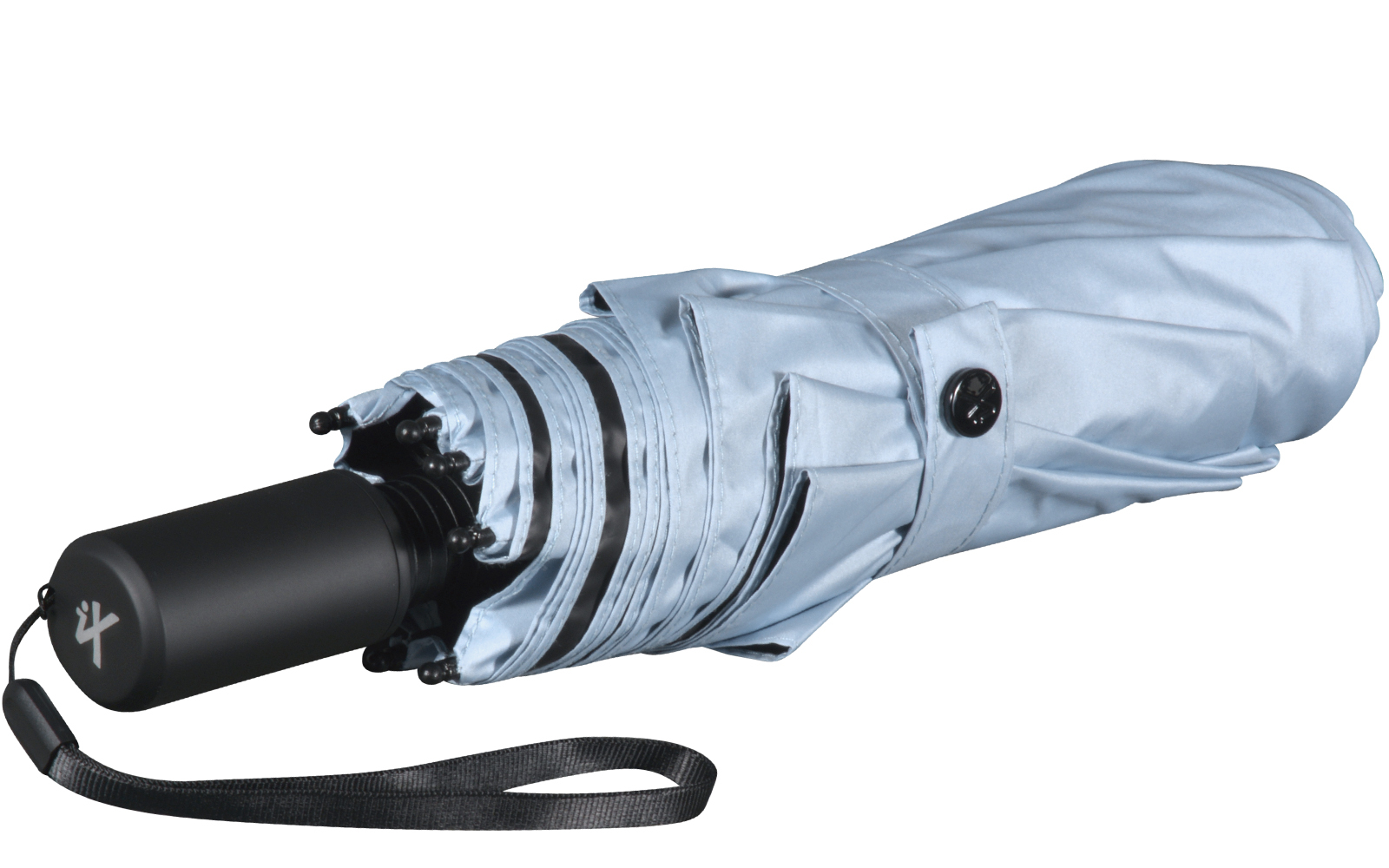 iX-brella City Trekking Sonnen-Regenschirm mit extra langem Stock mit UV- und Hitzeschutz - black coating - ice