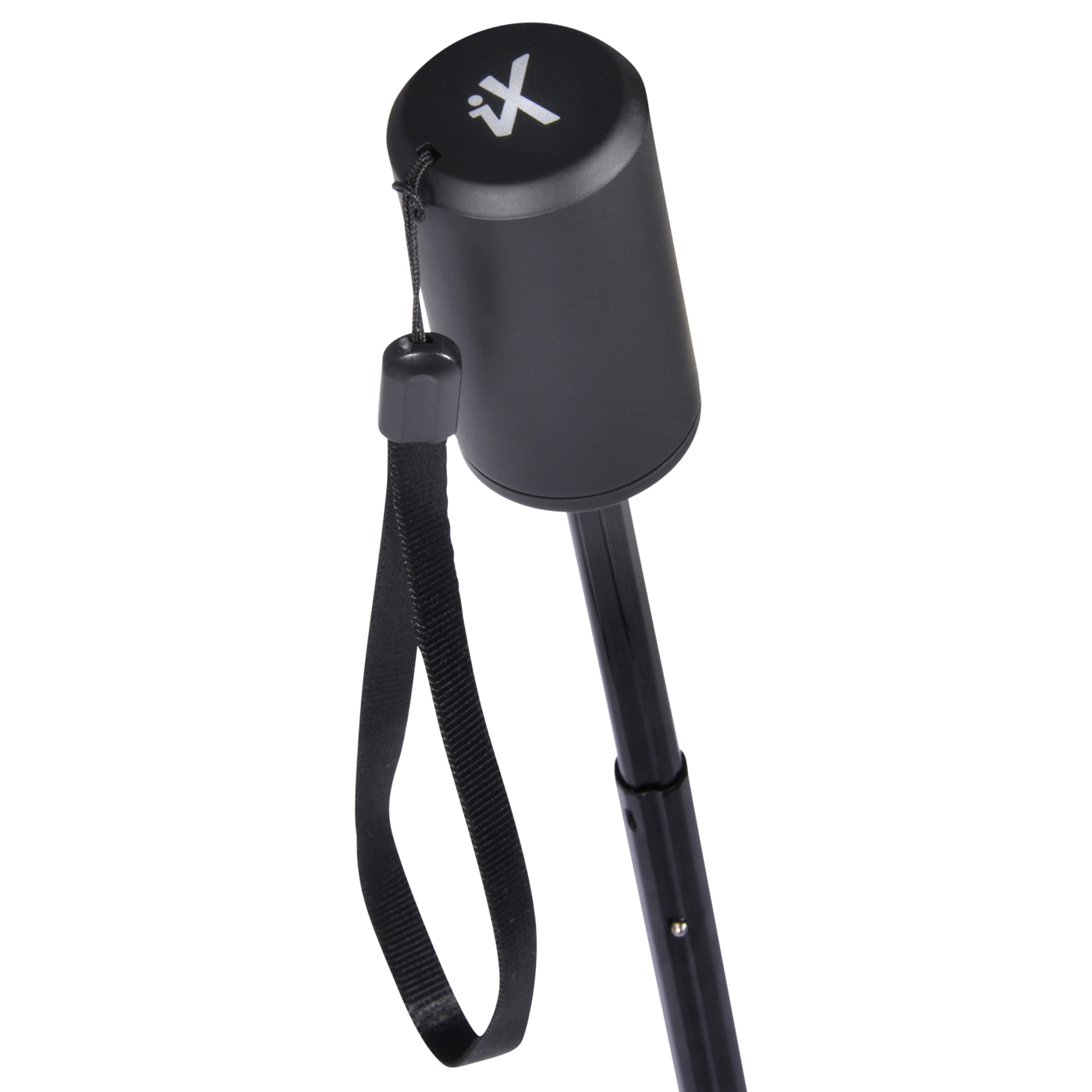 iX-brella City Trekking Sonnen-Regenschirm mit extra langem Stock mit UV- und Hitzeschutz - black coating - blue