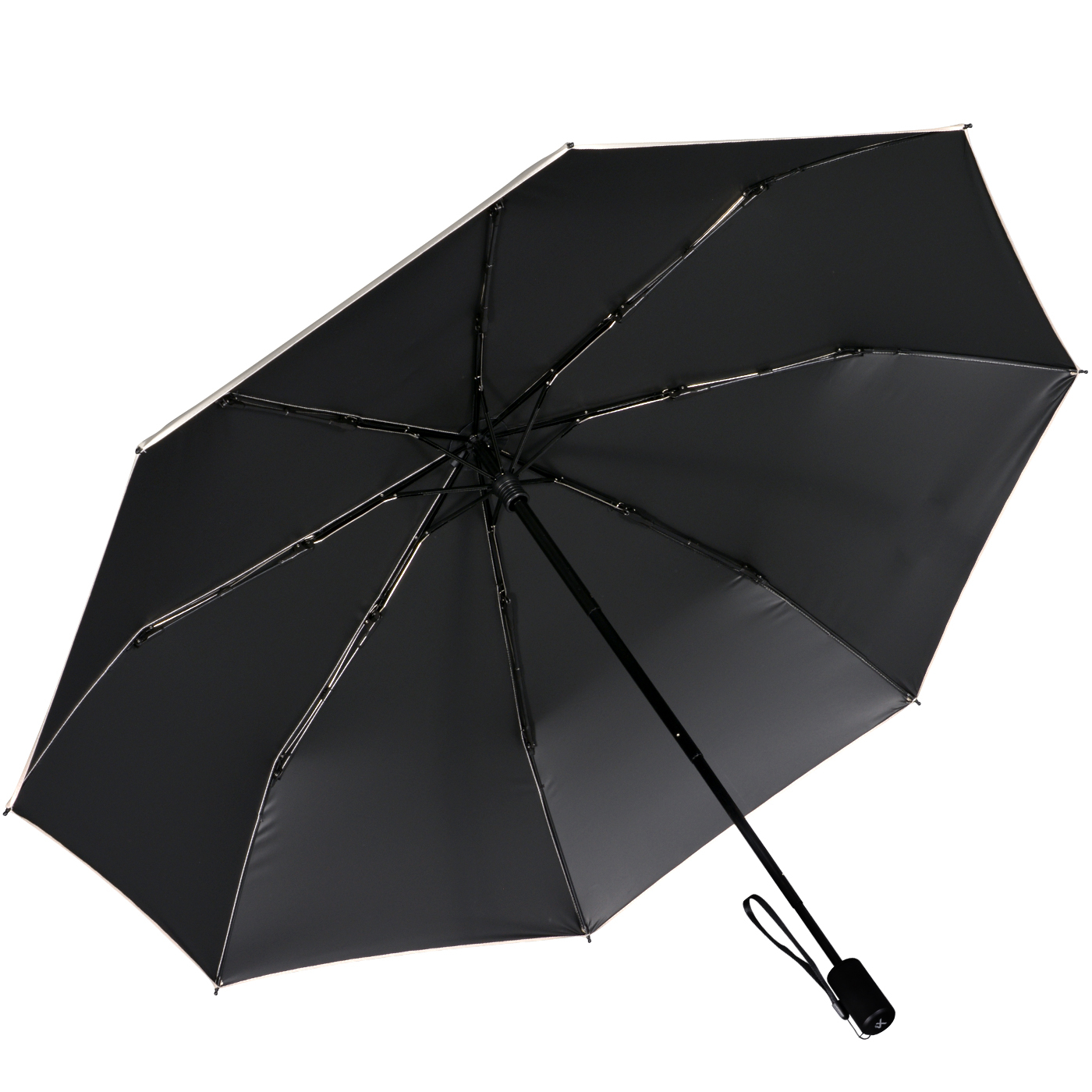 iX-brella City Trekking Sonnen-Regenschirm mit extra langem Stock mit UV- und Hitzeschutz - black coating - stone