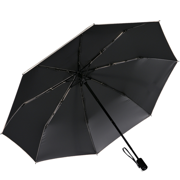 iX-brella City Trekking Sonnen-Regenschirm mit extra langem Stock mit UV- und Hitzeschutz - black coating - stone