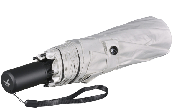 iX-brella City Trekking Sonnen-Regenschirm mit extra langem Stock mit UV- und Hitzeschutz - black coating - stone