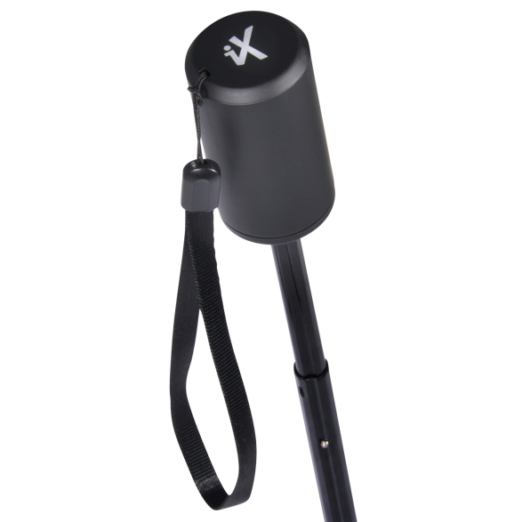 iX-brella City Trekking Sonnen-Regenschirm mit extra langem Stock mit UV- und Hitzeschutz - black coating - stone