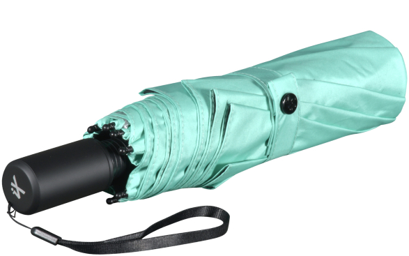 iX-brella City Trekking Sonnen-Regenschirm mit extra langem Stock mit UV- und Hitzeschutz - silver coating - mint