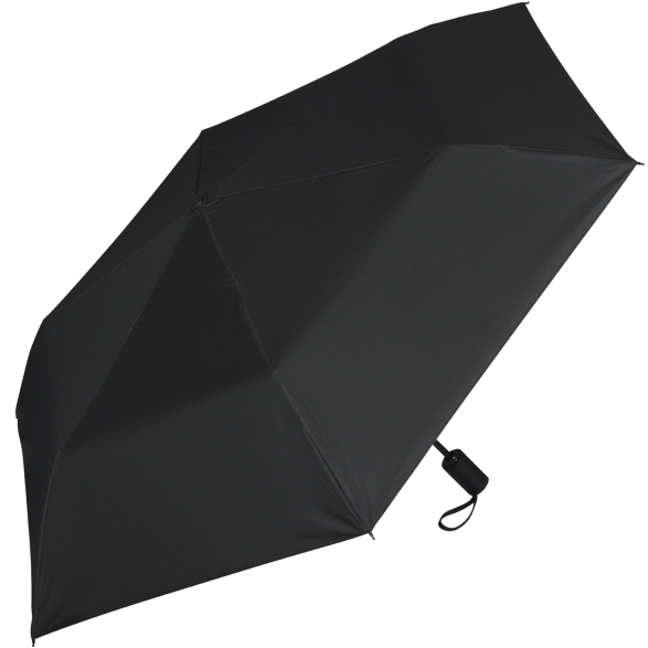 iX-brella Mini Sonnen-Regenschirm mit Auf-Zu-Automatik mit UV- und Hitzeschutz - silver coating - black