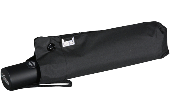 iX-brella Mini Sonnen-Regenschirm mit Auf-Zu-Automatik mit UV- und Hitzeschutz - silver coating - black