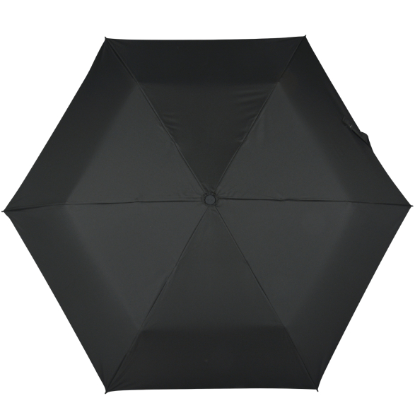 iX-brella Mini Sonnen-Regenschirm mit Auf-Zu-Automatik mit UV- und Hitzeschutz - silver coating - black