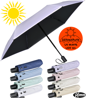 iX-brella Mini Sonnen-Regenschirm mit Auf-Zu-Automatik mit UV- und Hitzeschutz - black coating