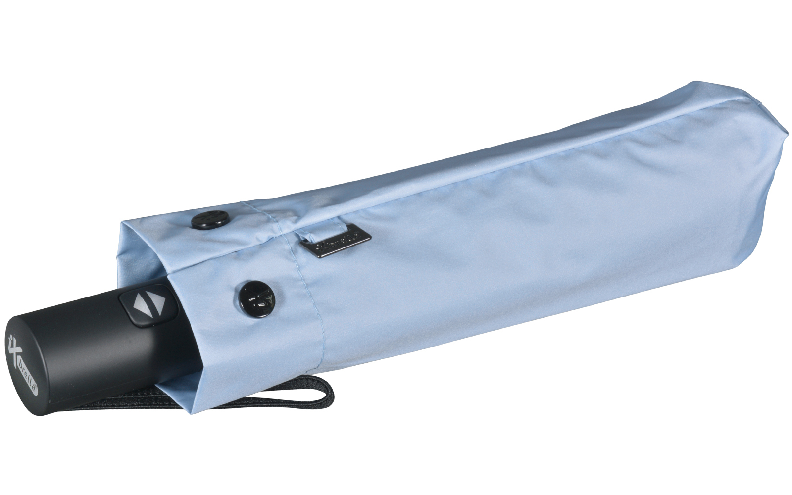 iX-brella Mini Sonnen-Regenschirm mit Auf-Zu-Automatik mit UV- und Hitzeschutz - black coating - ice