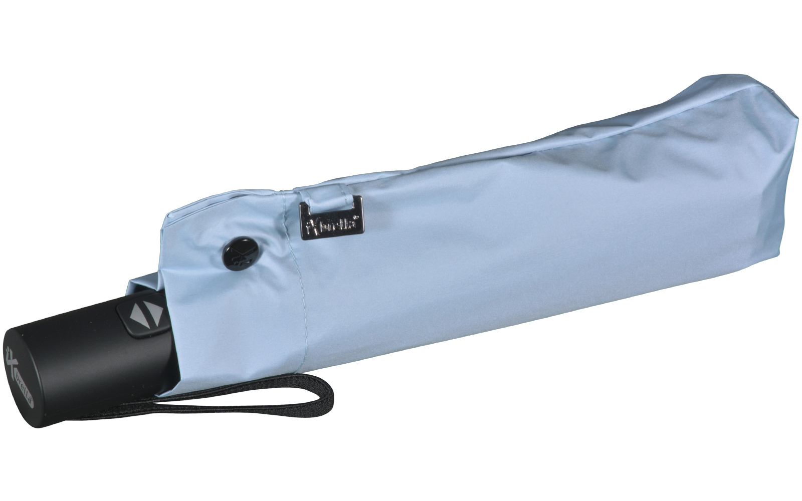 iX-brella Mini Sonnen-Regenschirm mit Auf-Zu-Automatik mit UV- und Hitzeschutz - black coating - ice