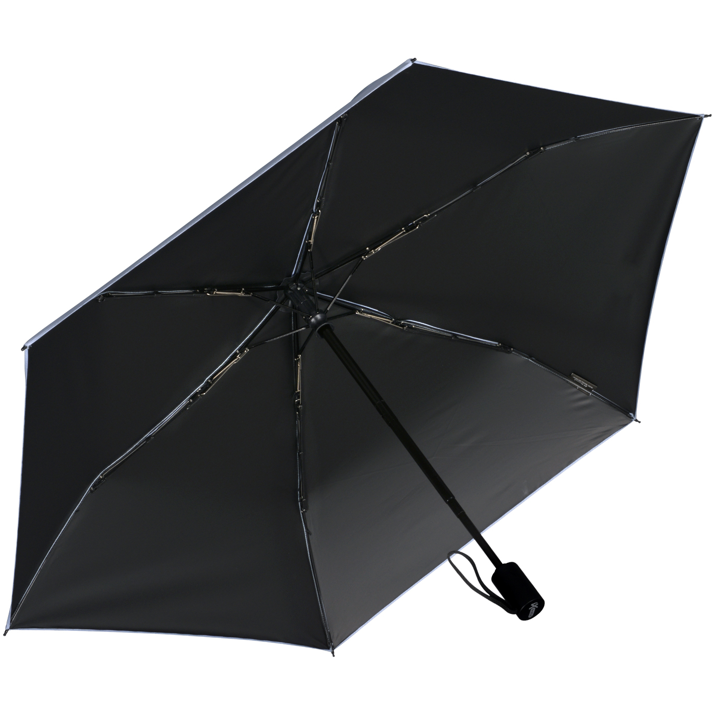 iX-brella Mini Sonnen-Regenschirm mit Auf-Zu-Automatik mit UV- und Hitzeschutz - black coating - ice