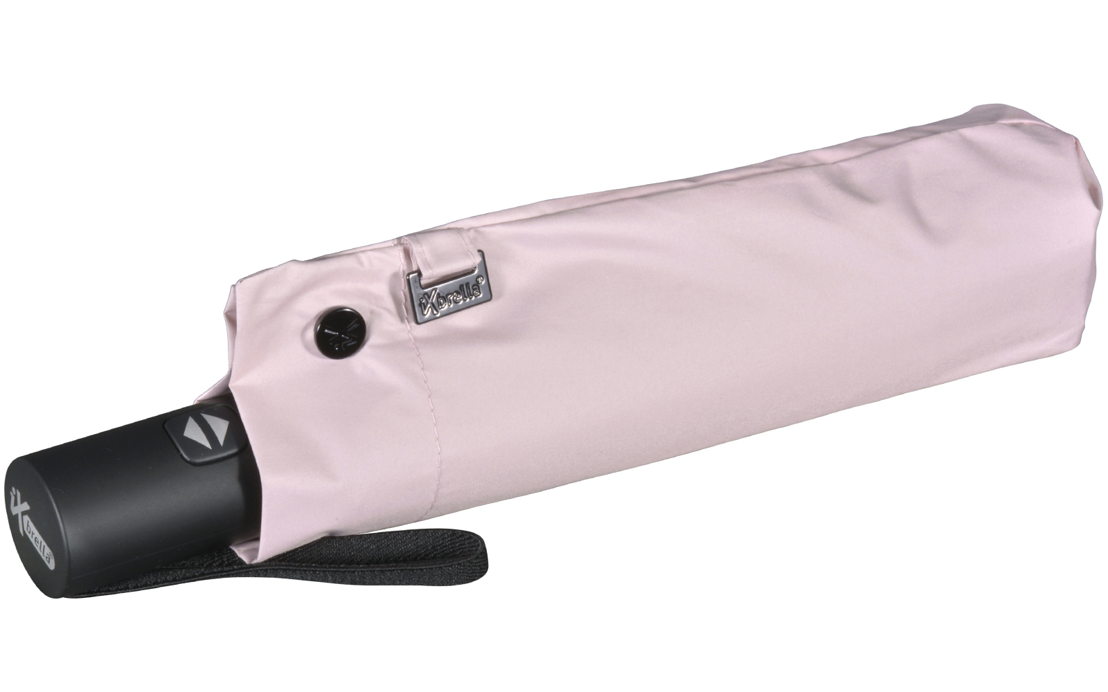 iX-brella Mini Sonnen-Regenschirm mit Auf-Zu-Automatik mit UV- und Hitzeschutz - black coating - rose