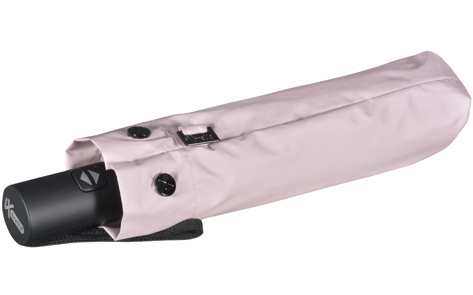 iX-brella Mini Sonnen-Regenschirm mit Auf-Zu-Automatik mit UV- und Hitzeschutz - black coating - rose
