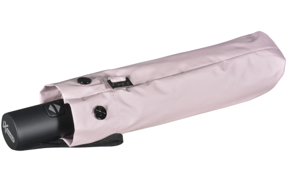 iX-brella Mini Sonnen-Regenschirm mit Auf-Zu-Automatik mit UV- und Hitzeschutz - black coating - rose