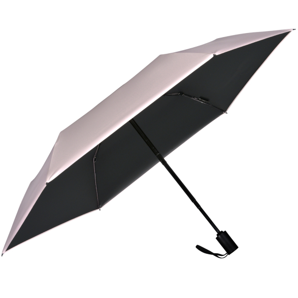 iX-brella Mini Sonnen-Regenschirm mit Auf-Zu-Automatik mit UV- und Hitzeschutz - black coating - rose