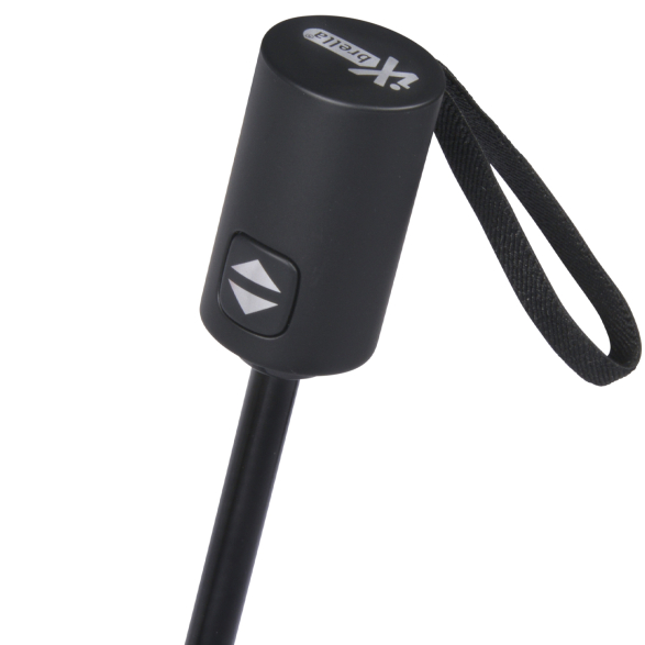 iX-brella Mini Sonnen-Regenschirm mit Auf-Zu-Automatik mit UV- und Hitzeschutz - black coating - white