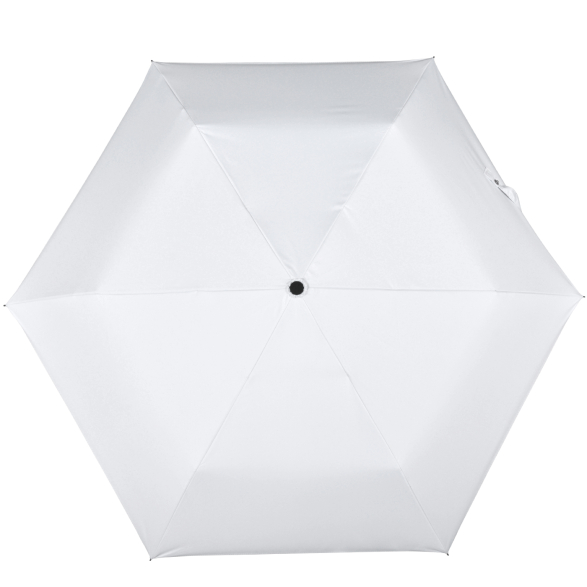 iX-brella Mini Sonnen-Regenschirm mit Auf-Zu-Automatik mit UV- und Hitzeschutz - black coating - white