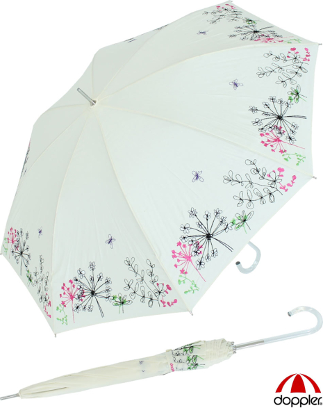 Sonnen und Regenschirm UV Schutz Lady Butterfly long cremeweiss 2. Wahl