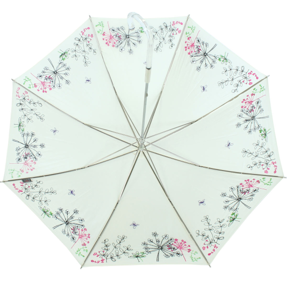 Sonnen und Regenschirm UV Schutz Lady Butterfly long cremeweiss 2. Wahl