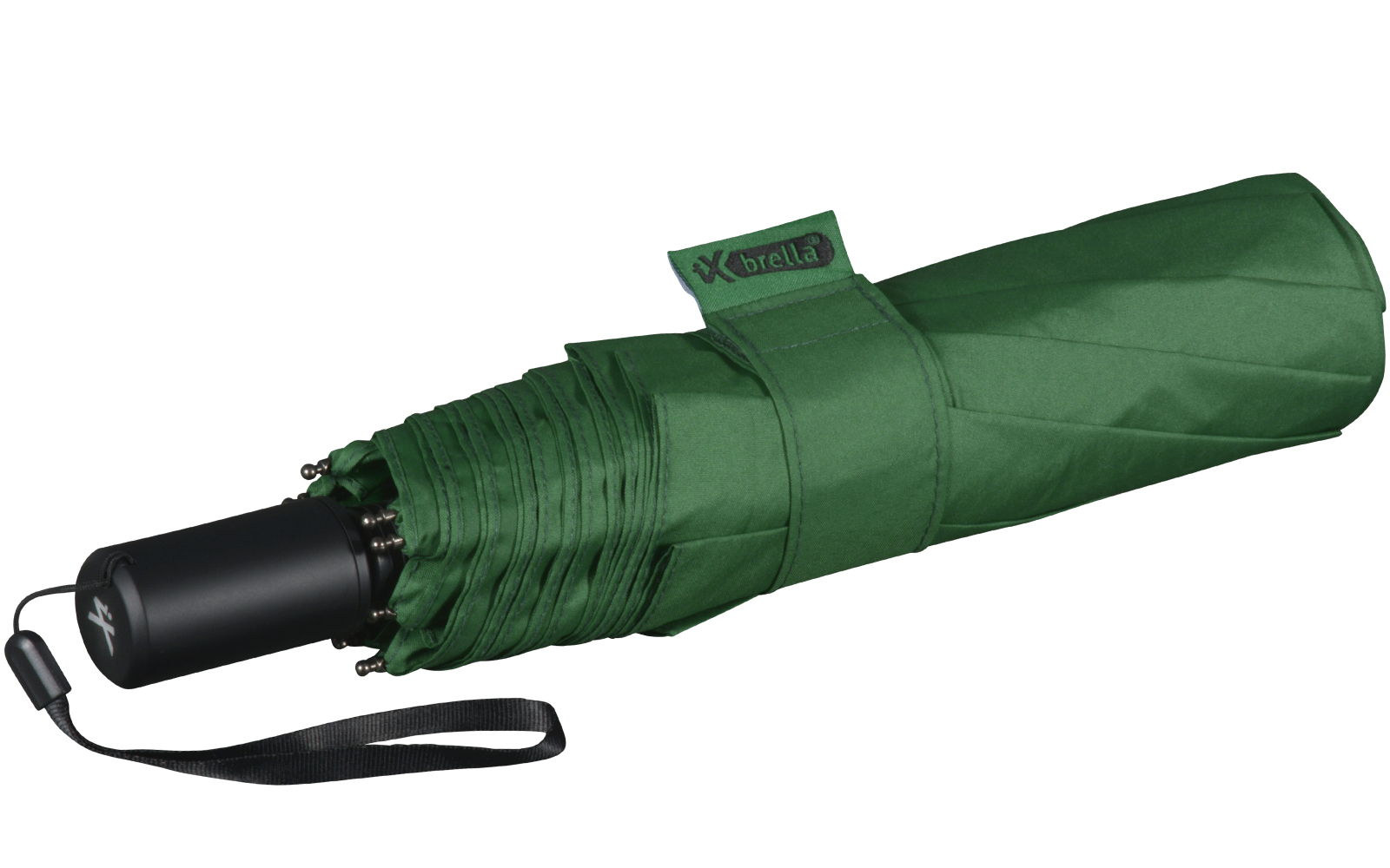 iX-brella Trekking Taschenschirm XL mit Umhängetasche - dark green