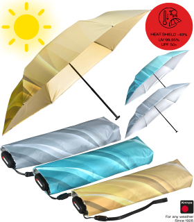 Knirps Taschenschirm US.050 Ultra Light Slim Manual mit UV- und Hitzeschutz Wave