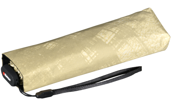 Knirps Taschenschirm US.050 Ultra Light Slim Manual mit UV- und Hitzeschutz - Black Heatshield - Luxury - gold