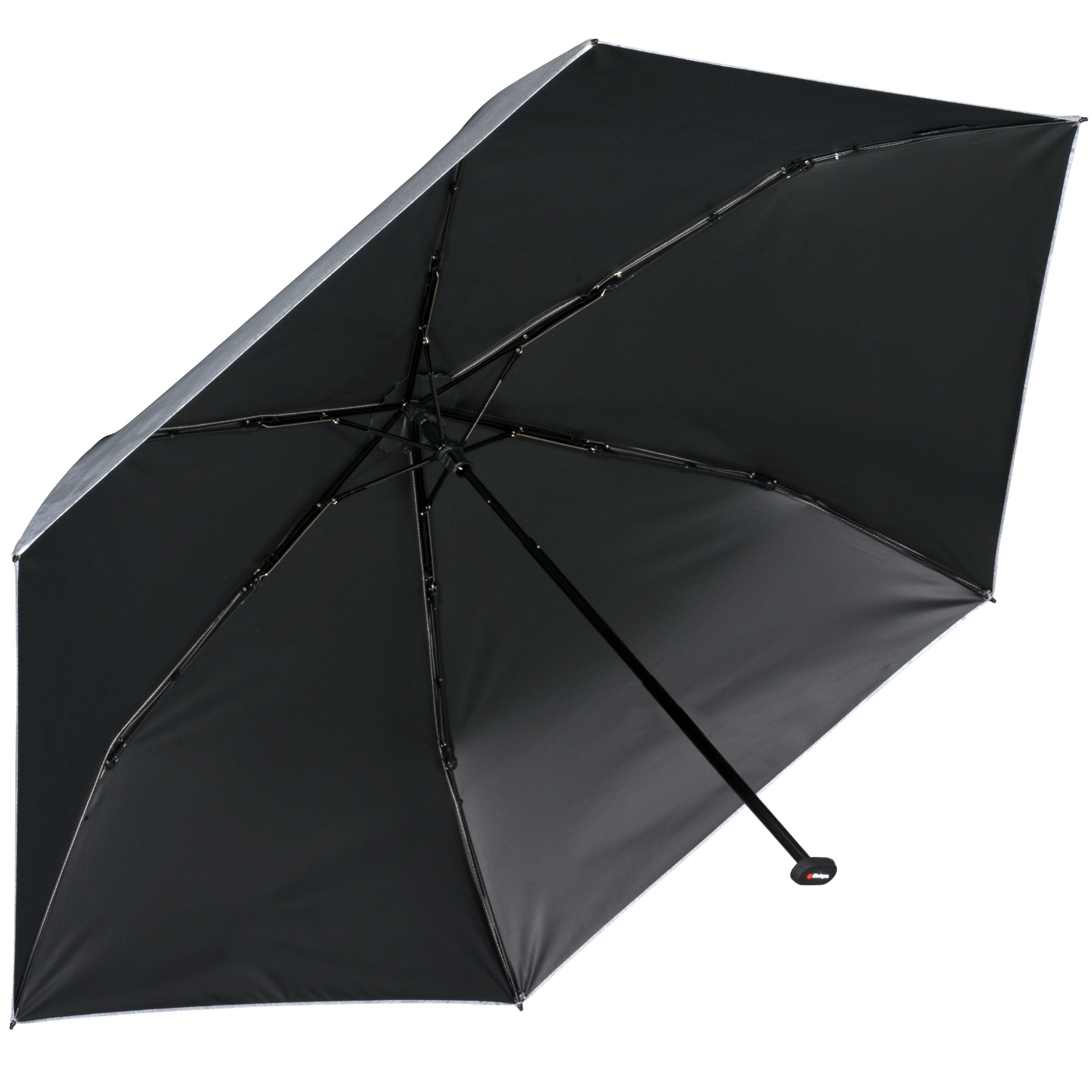 Knirps Taschenschirm US.050 Ultra Light Slim Manual mit UV- und Hitzeschutz - Black Heatshield - Luxury - silver