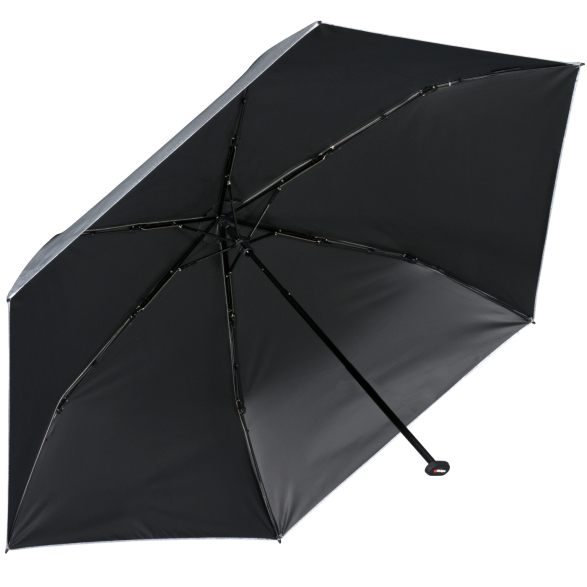 Knirps Taschenschirm US.050 Ultra Light Slim Manual mit UV- und Hitzeschutz - Black Heatshield - Luxury - silver