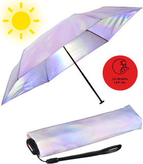 Knirps Taschenschirm US.050 Ultra Light Slim Manual mit UV-Schutz mit irisierender Beschichtung - Shine