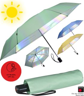 Knirps Mini Slim Duomatic UV-Schutz mit irisierender Beschichtung