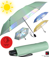 Knirps Mini Slim Duomatic UV-Schutz mit irisierender...