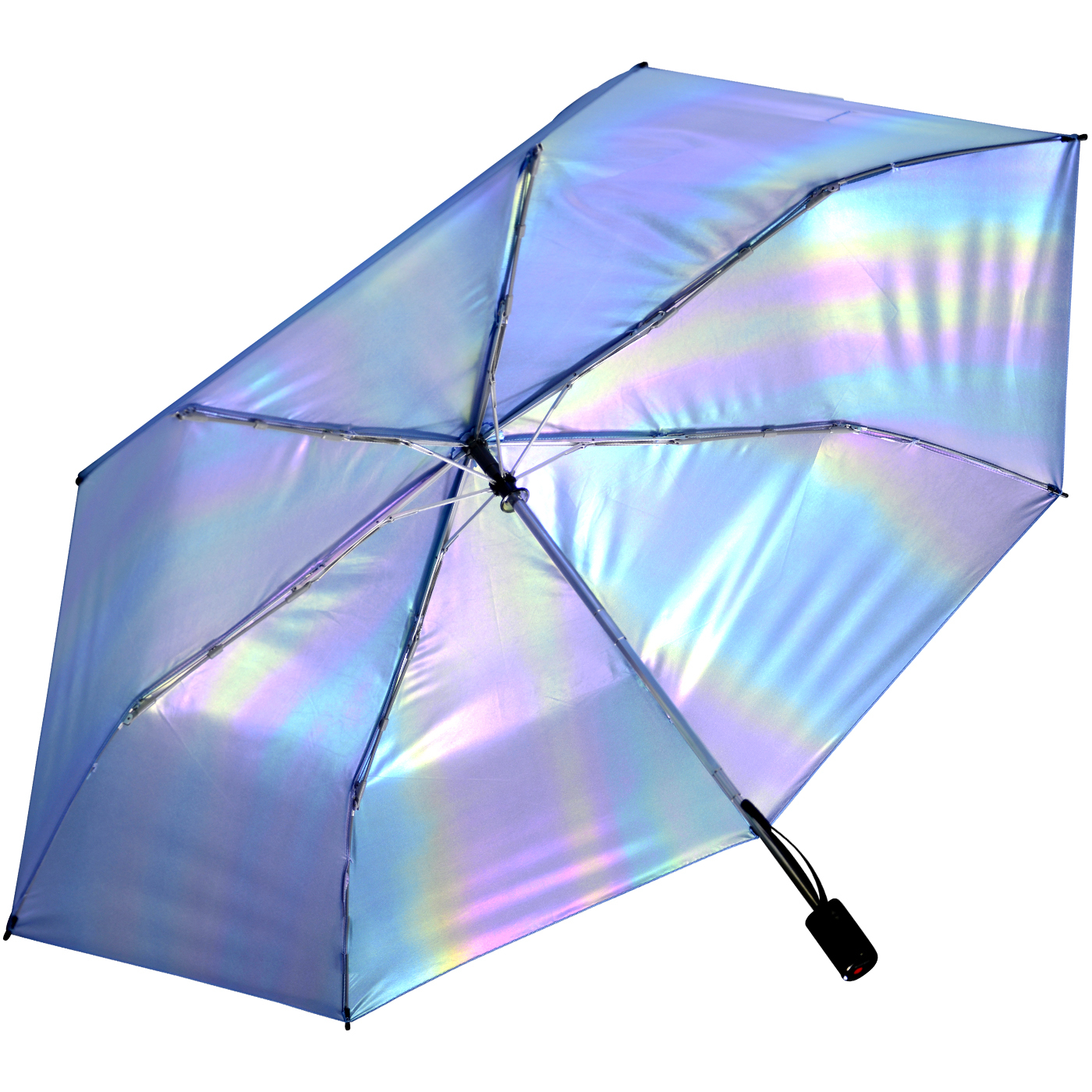 Knirps Mini Slim Duomatic UV-Schutz mit irisierender Beschichtung - blue