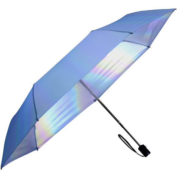 Knirps Mini Slim Duomatic UV-Schutz mit irisierender Beschichtung - blue