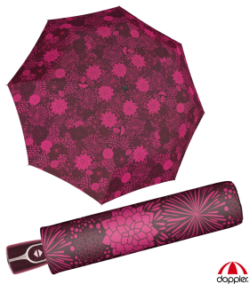 Doppler Taschenschirm Auf-Zu-Automatik Fiber Magic - Style purple flower