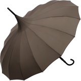 Regenschirm Sonnenschirm Long Pagode UV-Protection Cecile braun