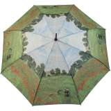 Regenschirm AC Schirm Long Claude Monet Mohnblumenfeld UV-Protection - NEU