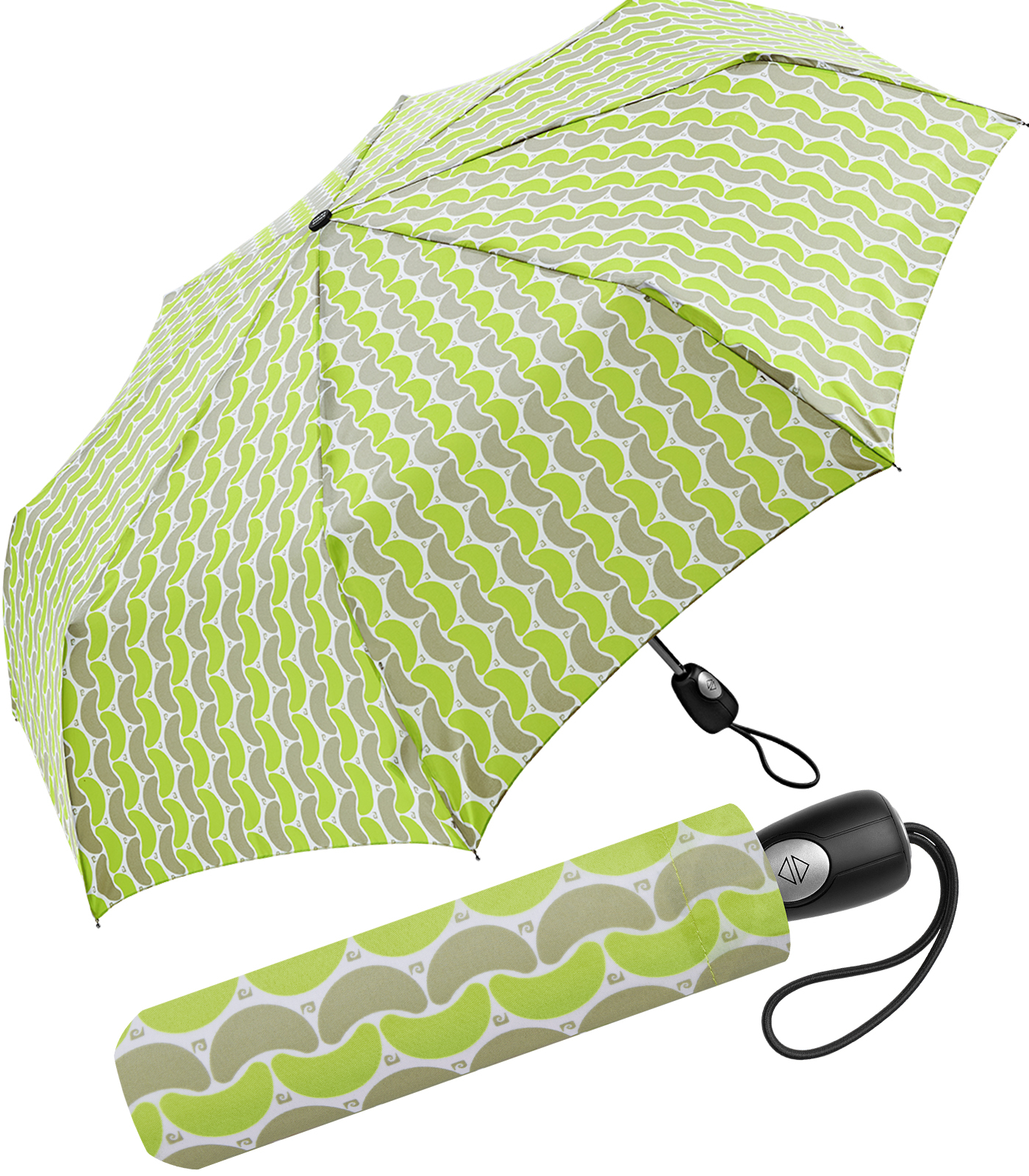Pierre Cardin Regenschirm Croissant green - Taschenschirm Easymatic