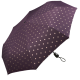 Pierre Gardin Taschenschirm Auf-Zu Automatik Metallic Dots plum