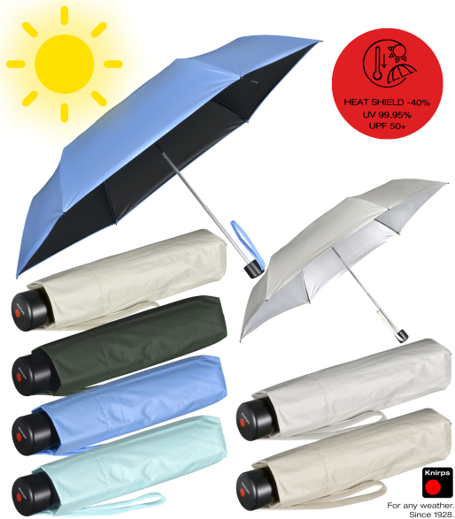 Knirps leichter Mini Sonnen-Regenschirm C.058 Manual mit UV- und Hitzeschutz