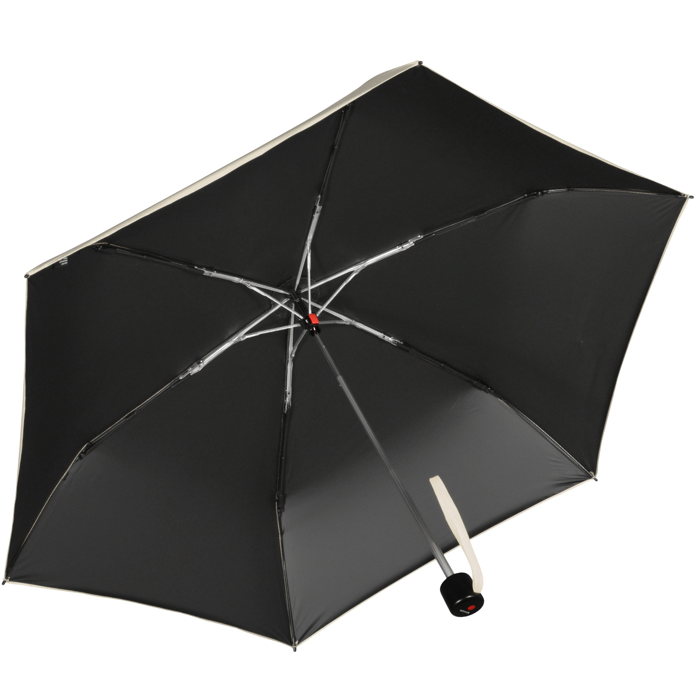 Knirps leichter Mini Sonnen-Regenschirm C.058 Manual mit UV- und Hitzeschutz - beige-black