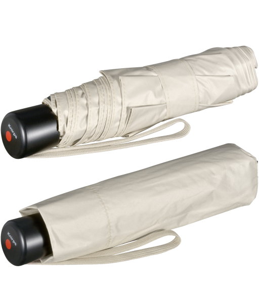 Knirps leichter Mini Sonnen-Regenschirm C.058 Manual mit UV- und Hitzeschutz - beige-black