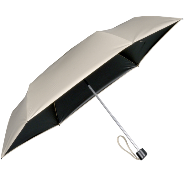 Knirps leichter Mini Sonnen-Regenschirm C.058 Manual mit UV- und Hitzeschutz - beige-black