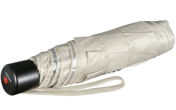 Knirps leichter Mini Sonnen-Regenschirm C.058 Manual mit UV- und Hitzeschutz - beige-silver
