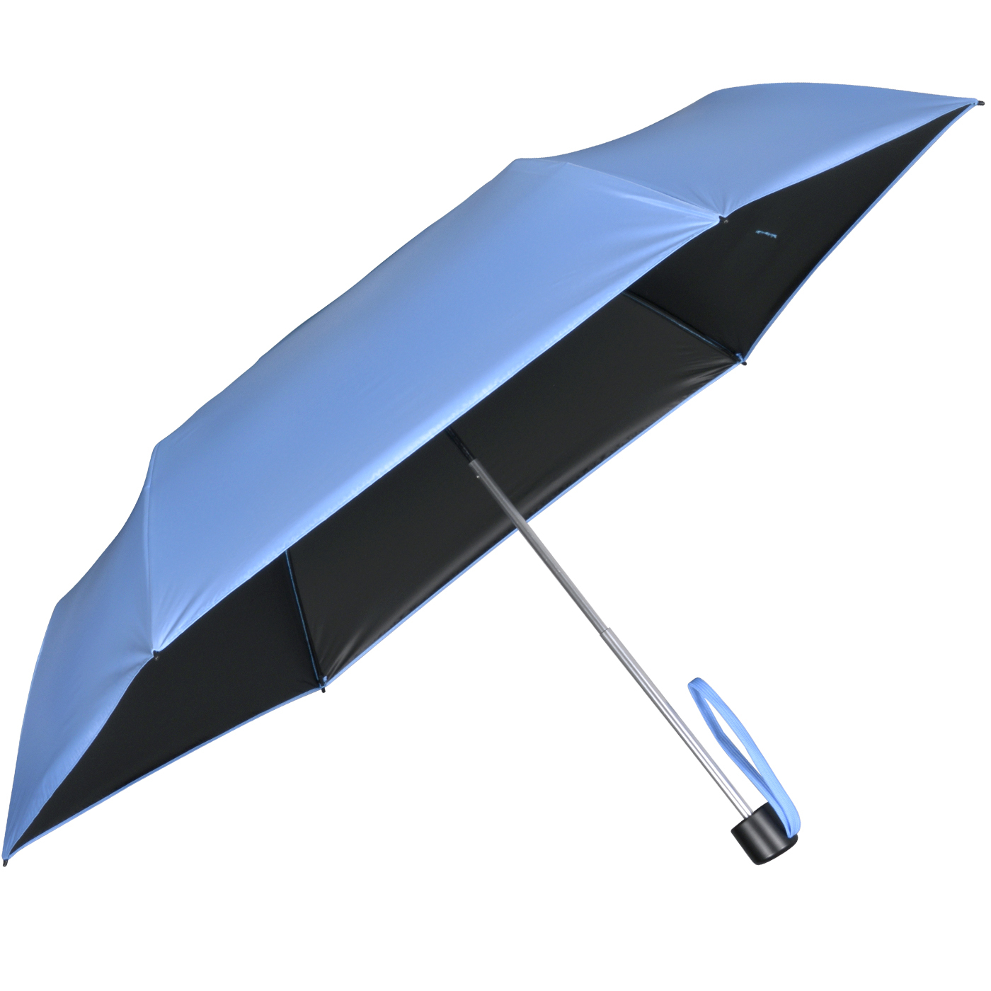 Knirps leichter Mini Sonnen-Regenschirm C.058 Manual mit UV- und Hitzeschutz - blue-black