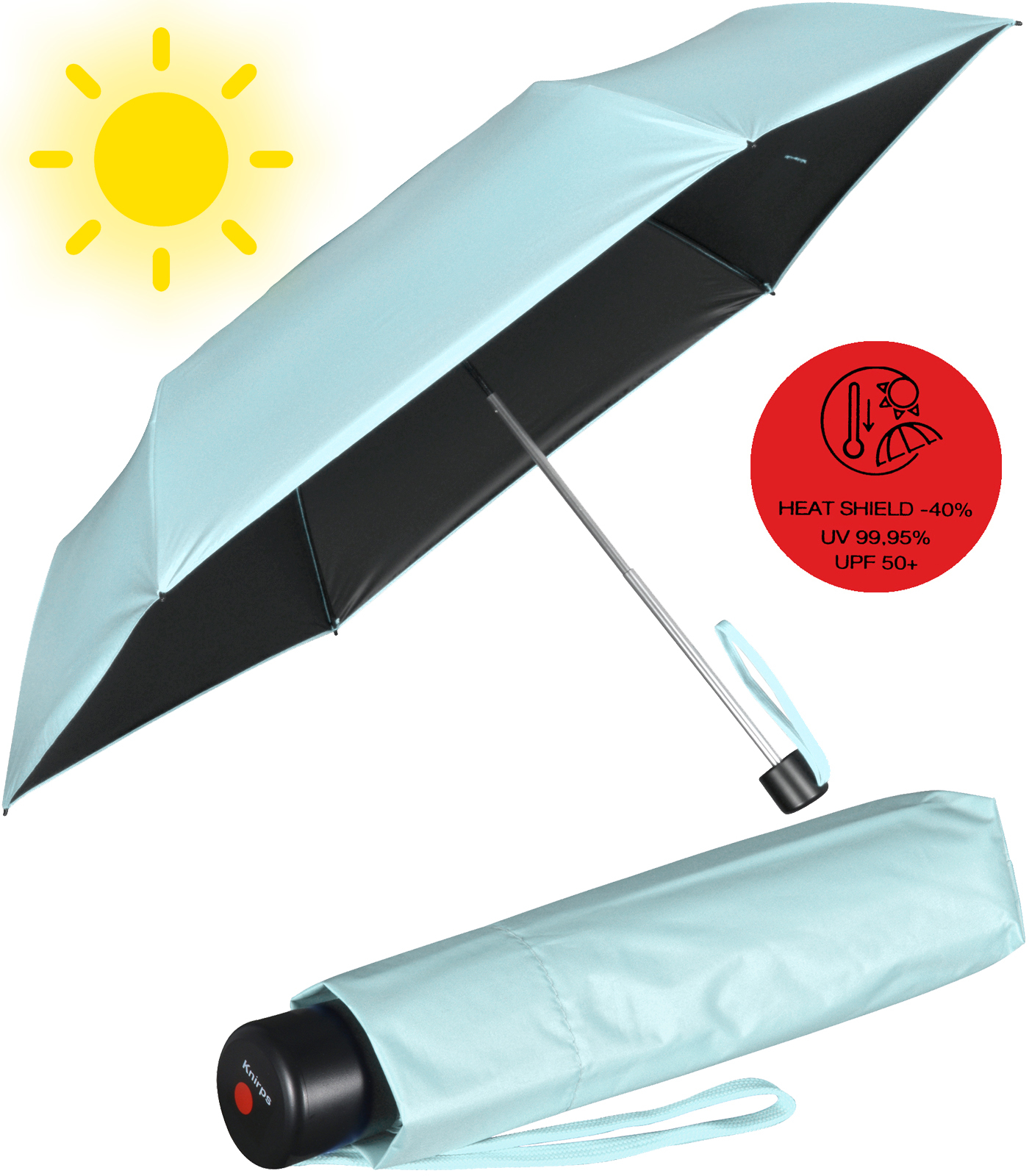 Knirps leichter Mini Sonnen-Regenschirm C.058 Manual mit...