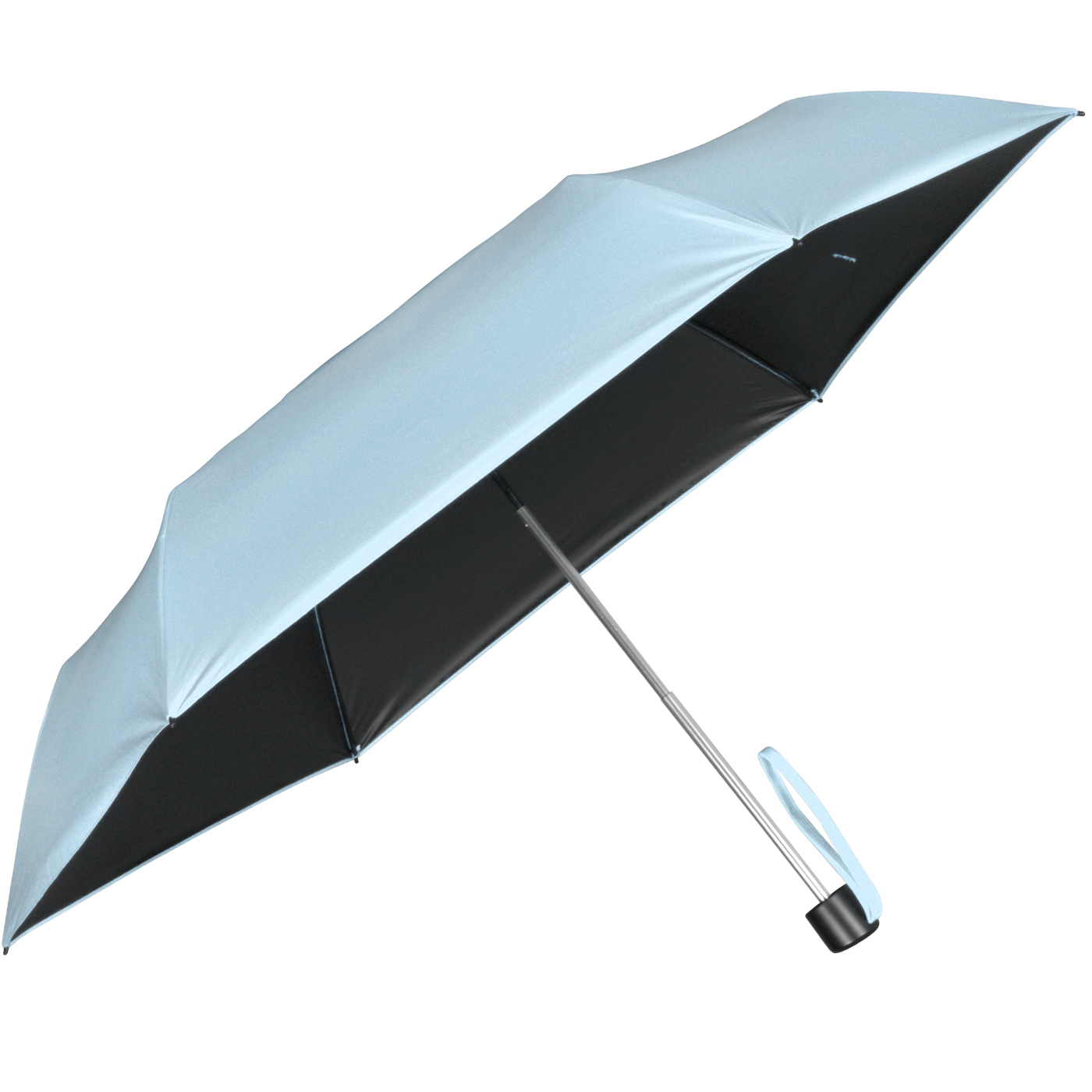 Knirps leichter Mini Sonnen-Regenschirm C.058 Manual mit UV- und Hitzeschutz - ice-black