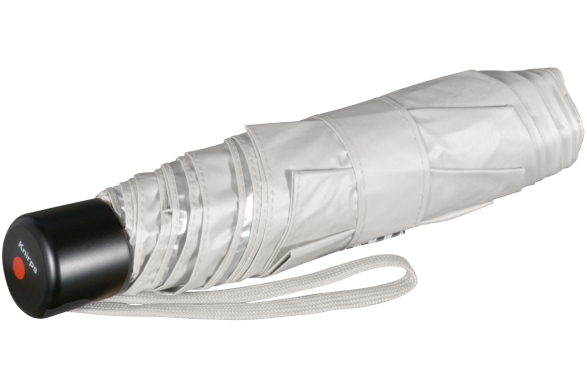 Knirps leichter Mini Sonnen-Regenschirm C.058 Manual mit UV- und Hitzeschutz - stone-silver