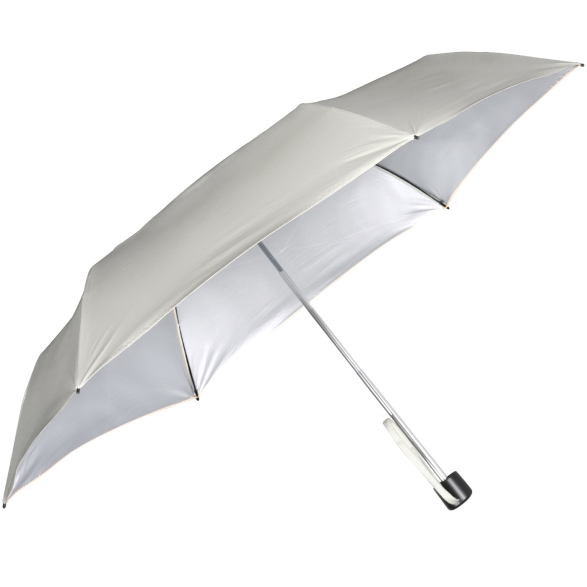 Knirps leichter Mini Sonnen-Regenschirm C.058 Manual mit UV- und Hitzeschutz - stone-silver
